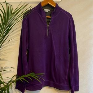 Tommy Bahama mens reversible quarter zip sweater